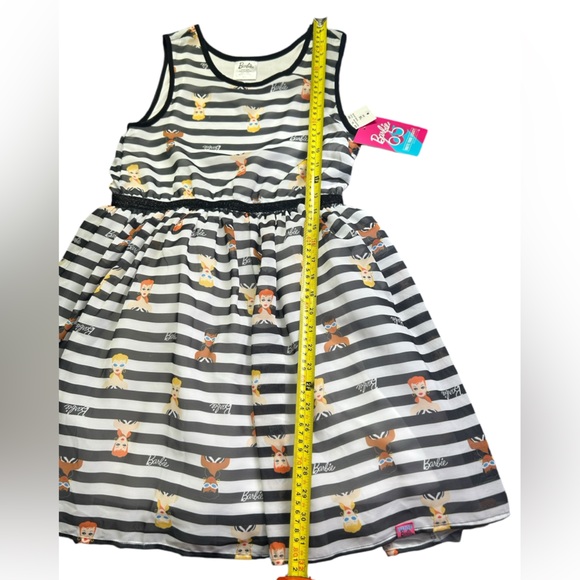 Barbie Black and White Striped Dress - Picture 6 of 7